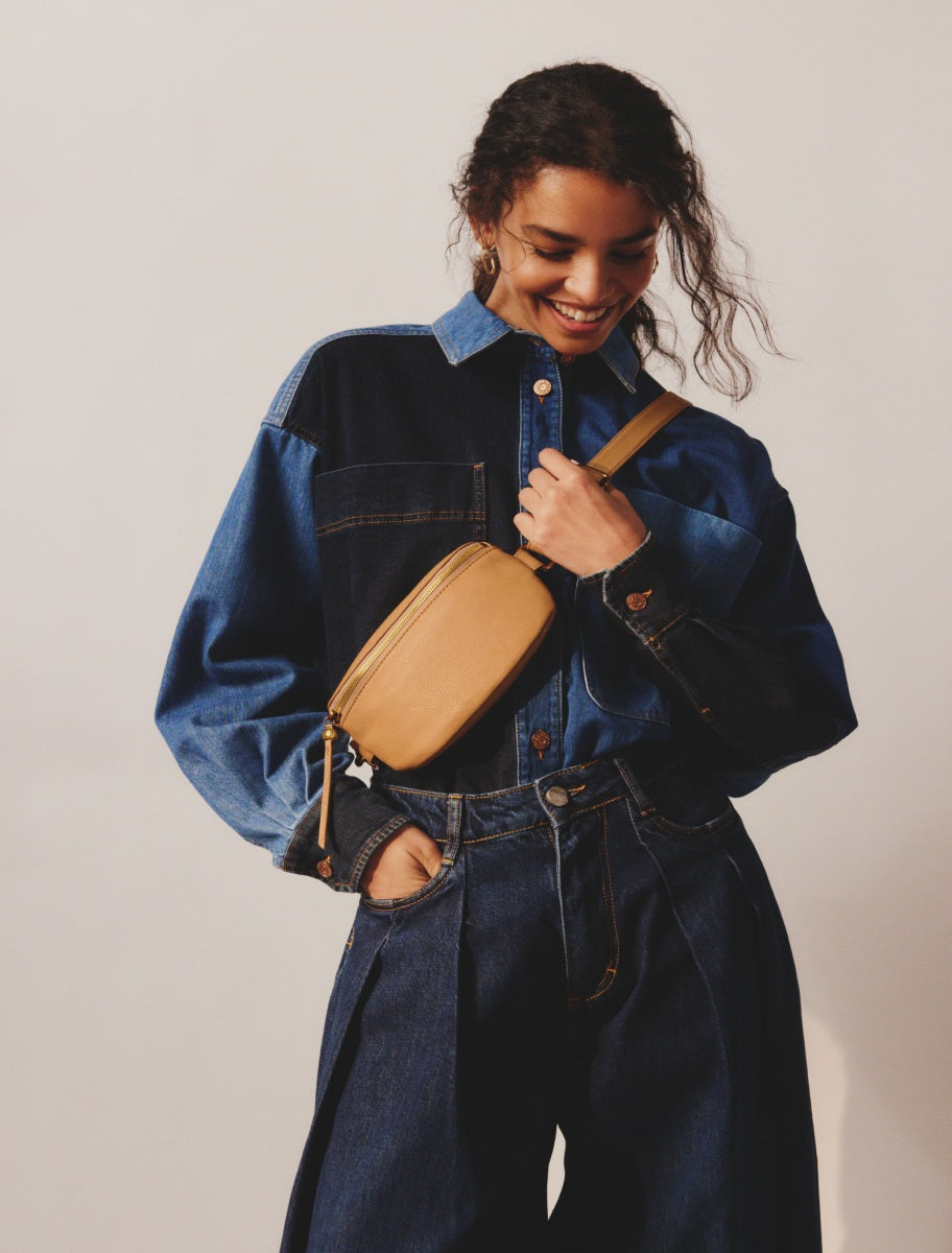 Fern Belt Bag In Pebbled Leather - Black – HOBO