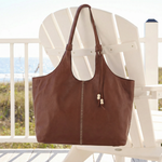La Jolla Tote In Cloud Leather - Cocoa Bean