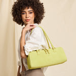 Sadie Satchel in Suede Leather - Limelight