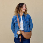 Carmen Sling In Pebbled Leather - Brown Sugar