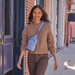 Cass Small Sling In Pebbled Leather - Seabreeze