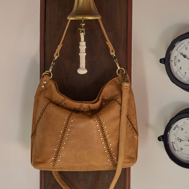 Pier Shoulder Bag In Buffed Leather - Whiskey