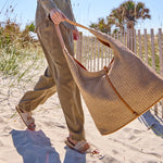 La Jolla Hobo In Woven Straw - Meadow Woven Straw