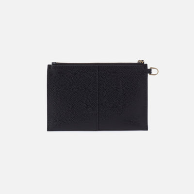 Vida Small Pouch in Micro Pebbled Leather - Black