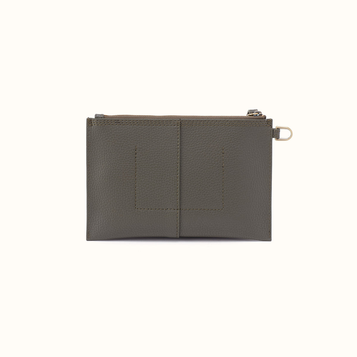 Vida Small Pouch in Micro Pebbled Leather - Desert Palm