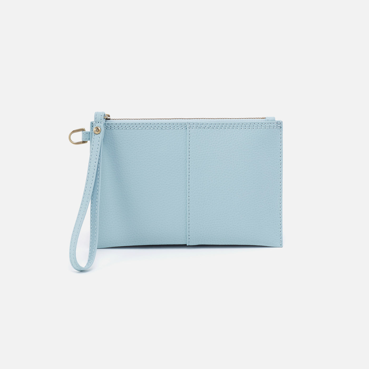 Vida Small Pouch in Micro Pebbled Leather - Starlight Blue and Oro