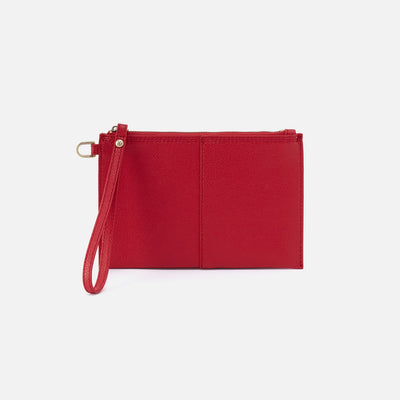 Vida Small Pouch in Micro Pebbled Leather - Tango Red