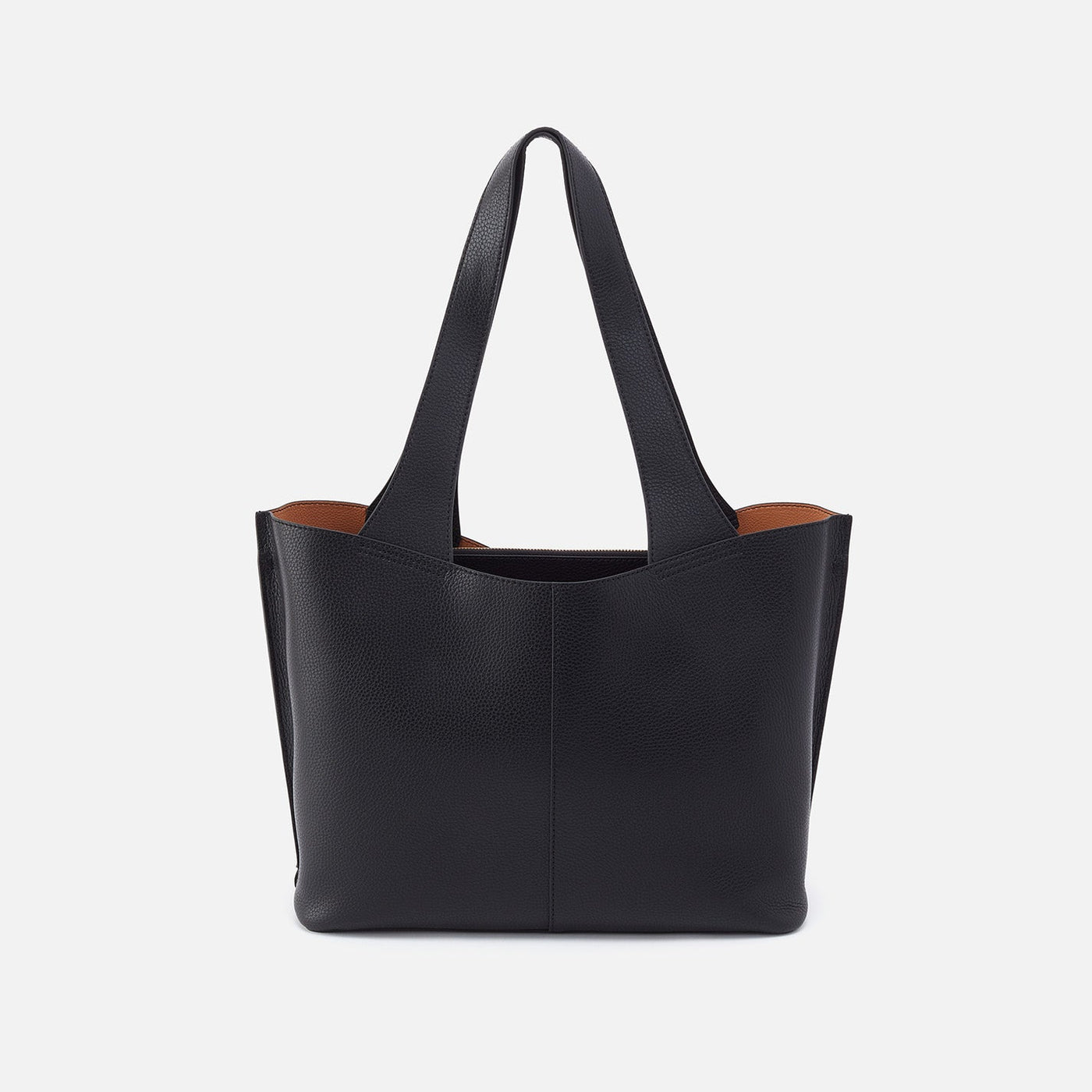 Vida Tote in Micro Pebbled Leather - Black