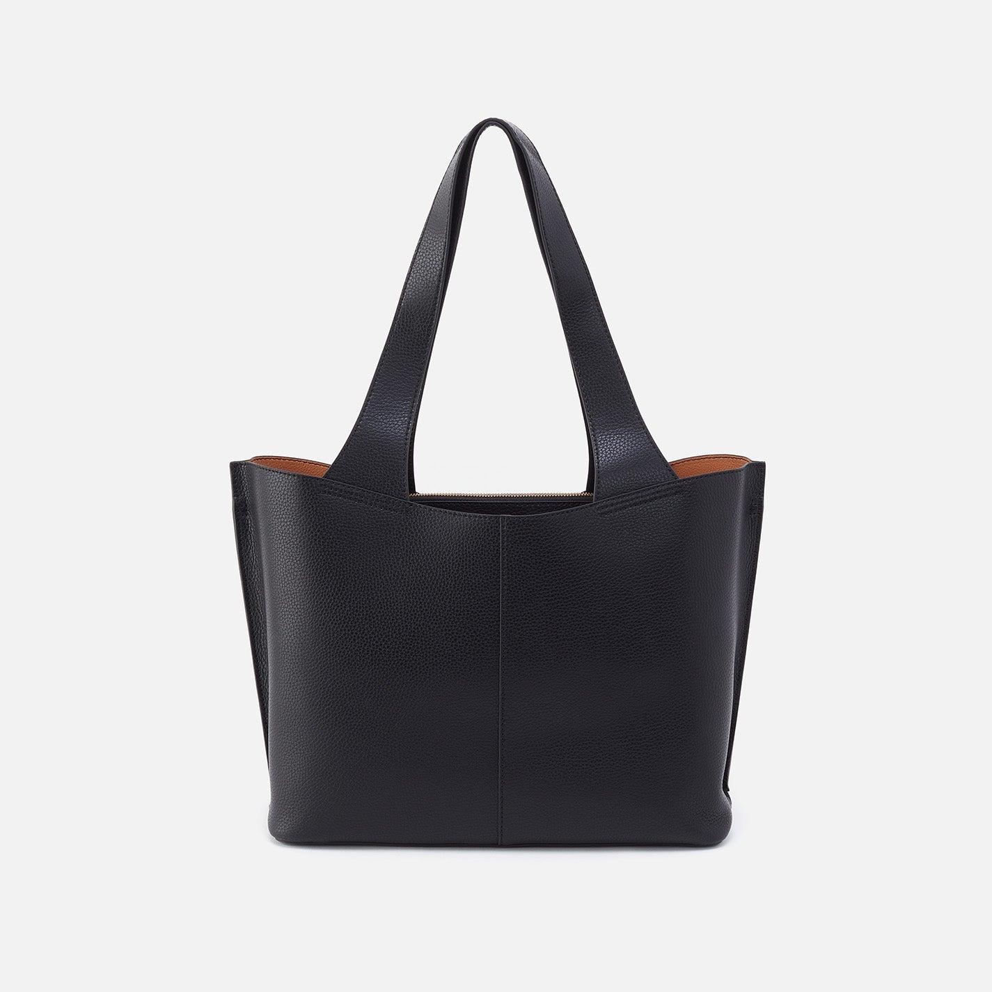 Black pebble leather tote sale