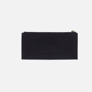 Vida Large Pouch in Micro Pebbled Leather - Black