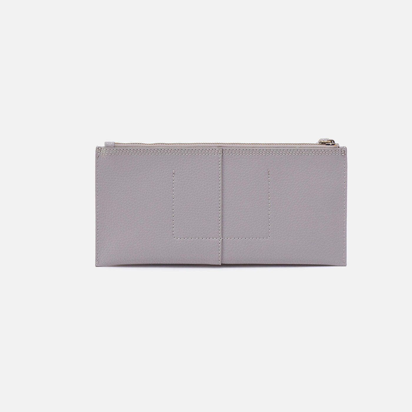 Vida Large Pouch in Micro Pebbled Leather - Morning Dove Grey