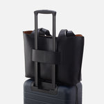 Vida Large Tote in Micro Pebbled Leather - Black