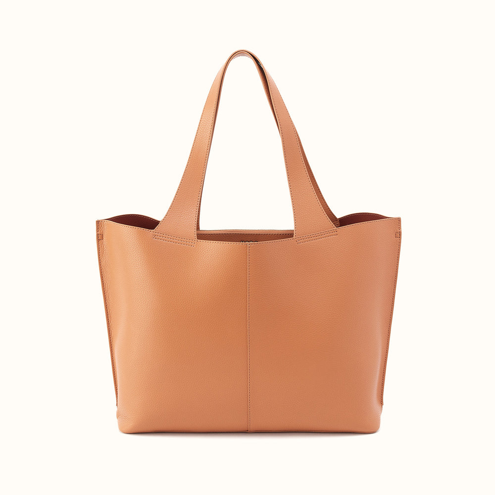Vida Large Tote In Micro Pebbled Leather