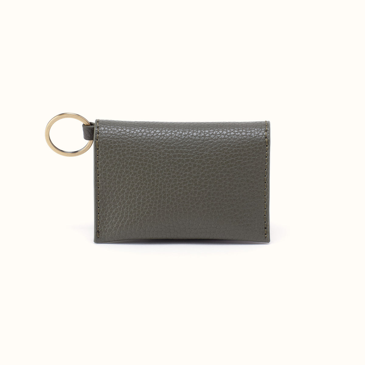 Vida Card Case in Micro Pebbled Leather - Desert Palm- FOL