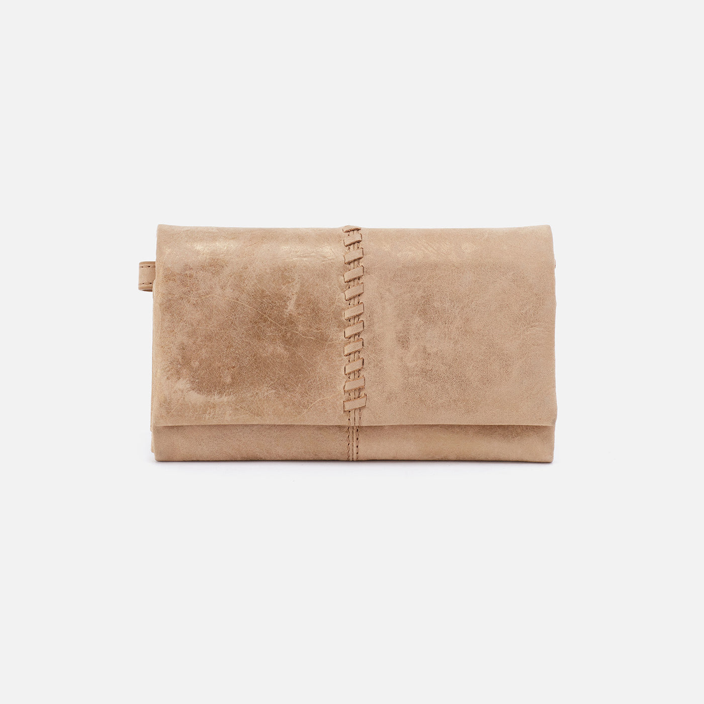 Keen Continental Wallet in Nubuck Leather - Gold Cashmere