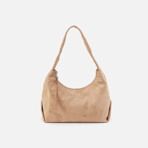 Astrid Shoulder Bag in Nubuck Leather - Gold Cashmere