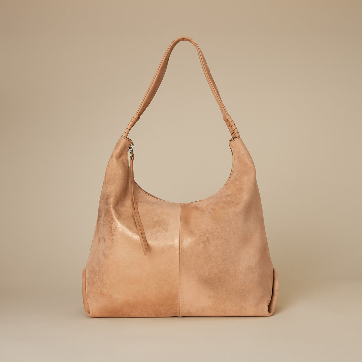 Astrid Hobo in Nubuck Leather - Gold Cashmere
