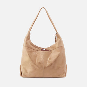Astrid Hobo in Nubuck Leather - Gold Cashmere