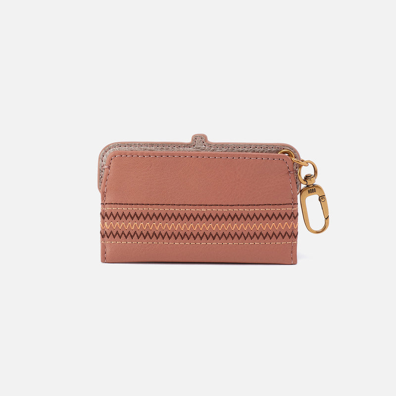 Lauren Card Case Charm In Pebbled Leather - Cork