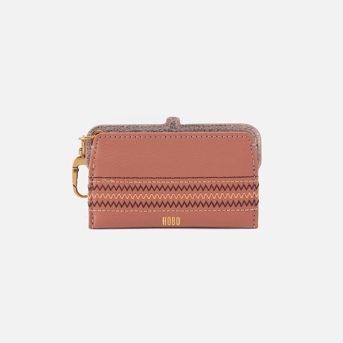 Lauren Card Case Charm In Pebbled Leather - Cork