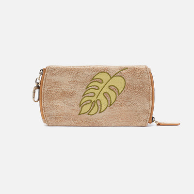 Spark Double Eyeglass Case in Metallic Leather - Gold Leaf