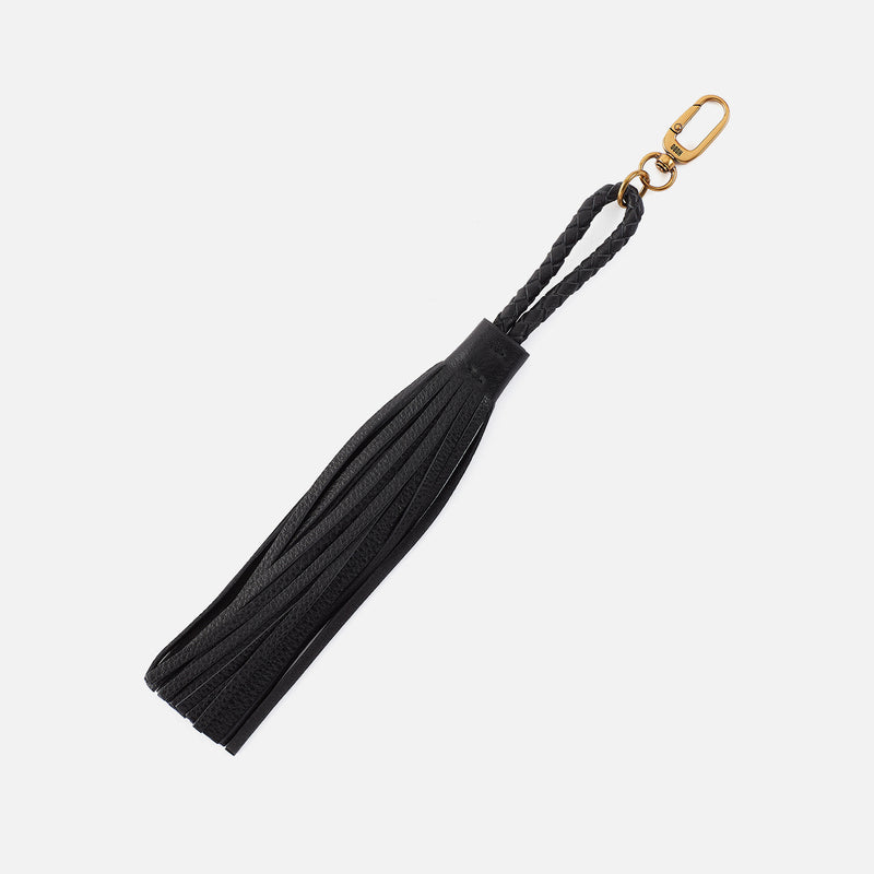 Ziggy Tassel in Pebbled Leather - Black