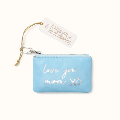 Sentiment Pouch In Polished Leather - Stratosphere Love You