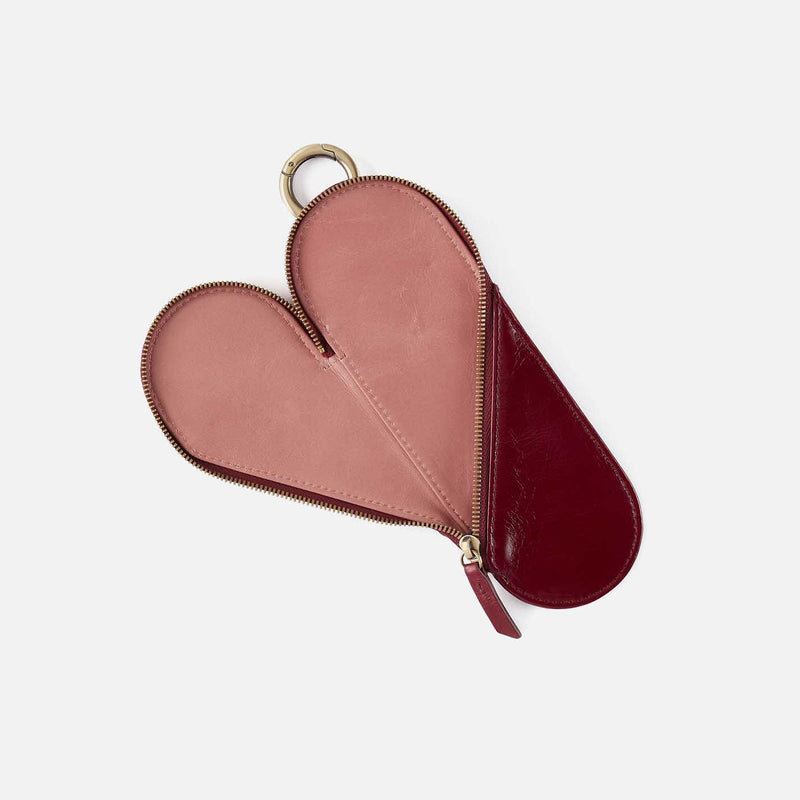 Heart Pencil Case in Polished Leather - Saddleberry
