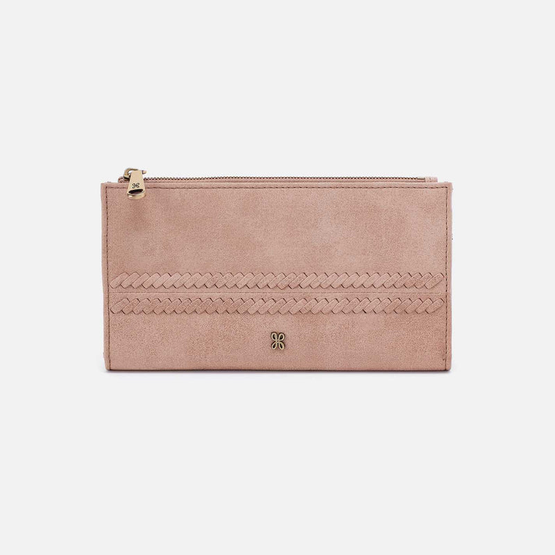Jill Large Bifold Wallet in Buffed Leather - Hazel