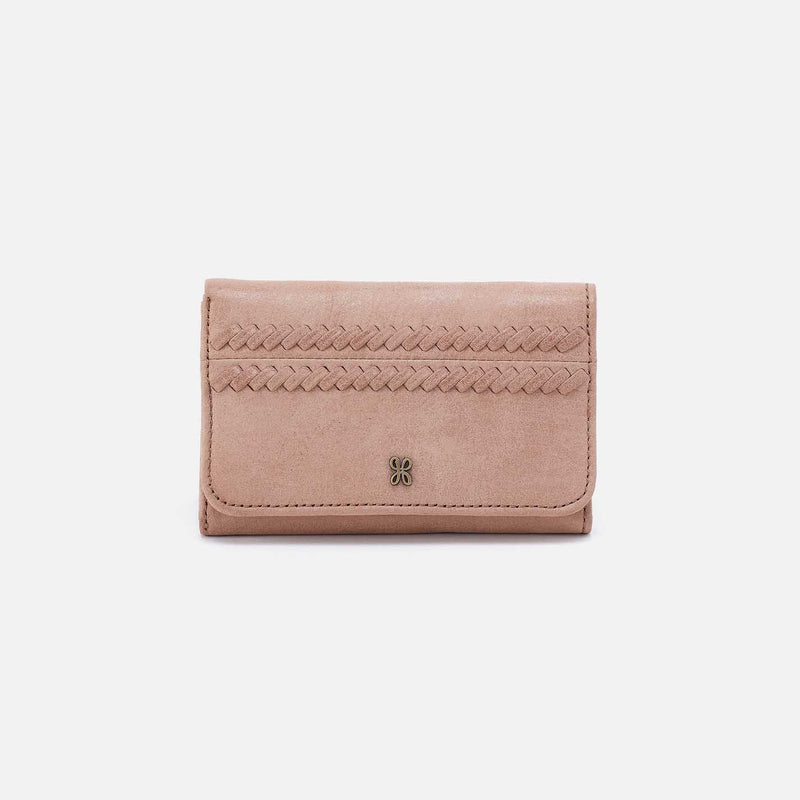 Jill Trifold Wallet in Buffed Leather - Hazel