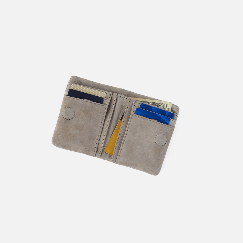 Lumen Mini Wallet in Nubuck Leather - Golden Granite