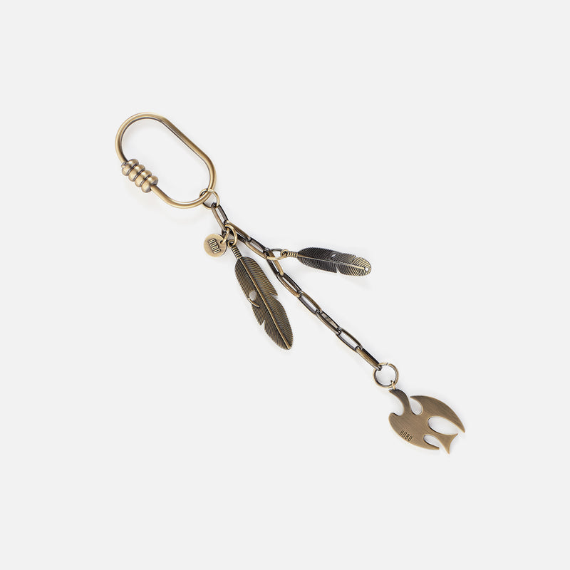 Dove Love Keyring  - Gold