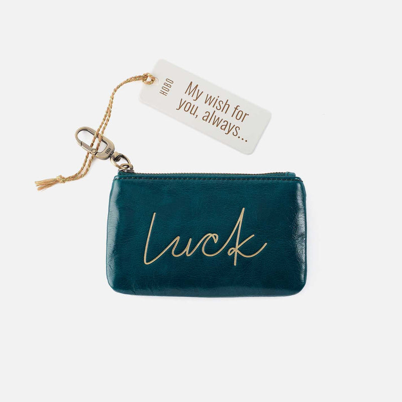 Sentiment Pouch in Polished Leather - Wild Bluegrass