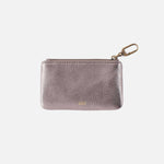 Sentiment Pouch in Metallic Leather - Pewter Spur