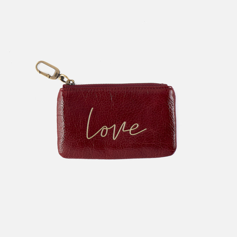 Sentiment Pouch Box in Aniline Gloss Leather - Garnet Gloss