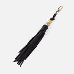 Tamborine Tassel in Polished Leather - Black