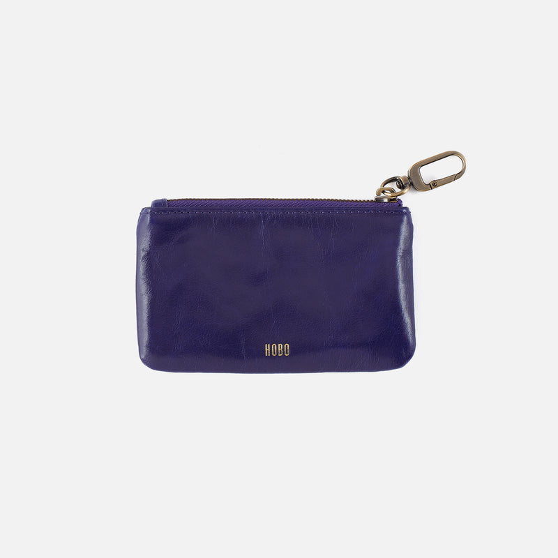 Sentiment Pouch in Polished Leather - Winter Violet