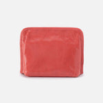 Beauty Cosmetic Pouch in Polished Leather - Pink Mirage
