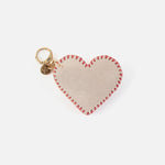 Heart Swells Fob in Metallic Leather - Sand Shimmer