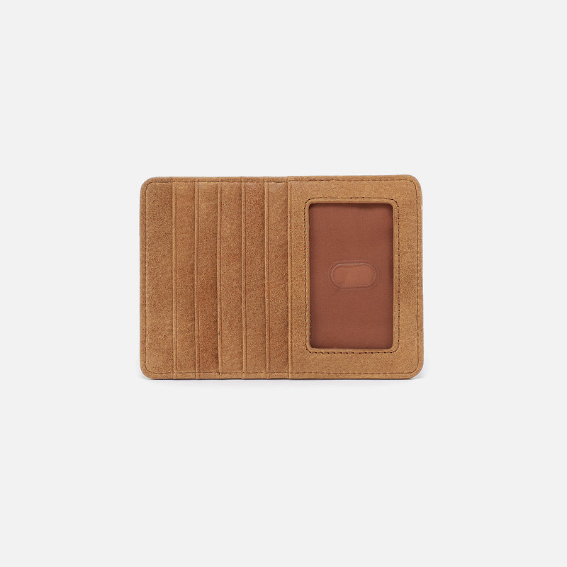 Euro Slide Card Case In Buffed Leather - Whiskey