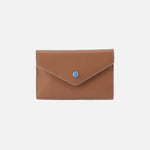 Goldie Card Case In Pebbled Leather - Brown Sugar