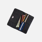Lumen Continental Wallet In Cloud Leather - Black