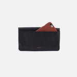 Lumen Continental Wallet In Cloud Leather - Black