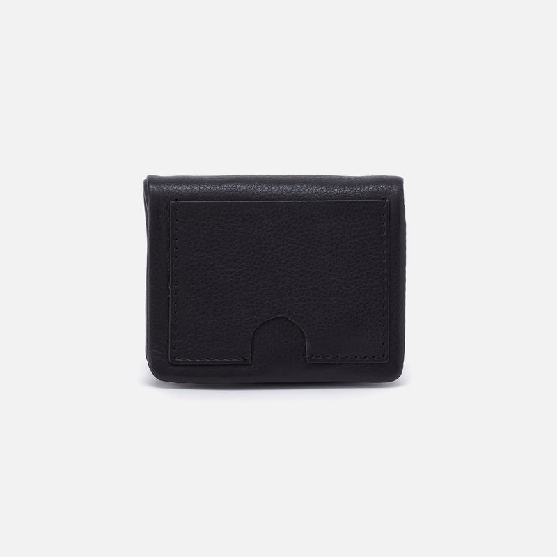 Lumen Mini Wallet In Cloud Leather - Black