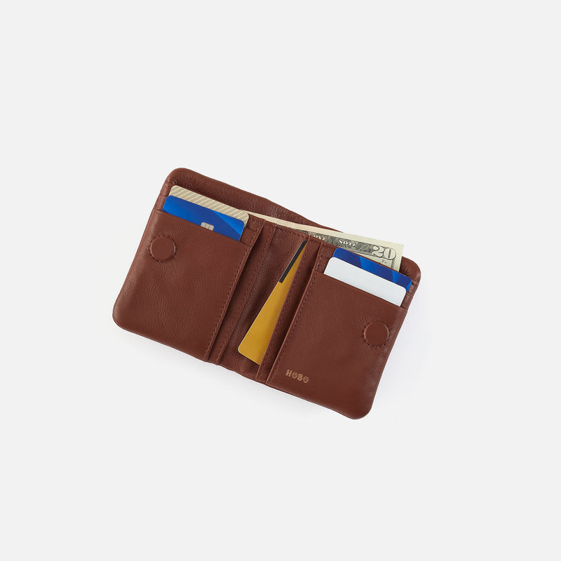 Lumen Mini Wallet In Cloud Leather - Cocoa Bean