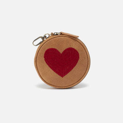 Revolve Bag Charm In Buffed Leather - Whiskey