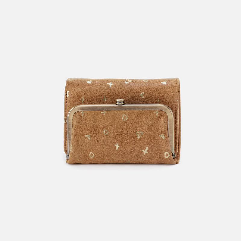 Robin Compact Wallet In Buffed Leather - Whiskey