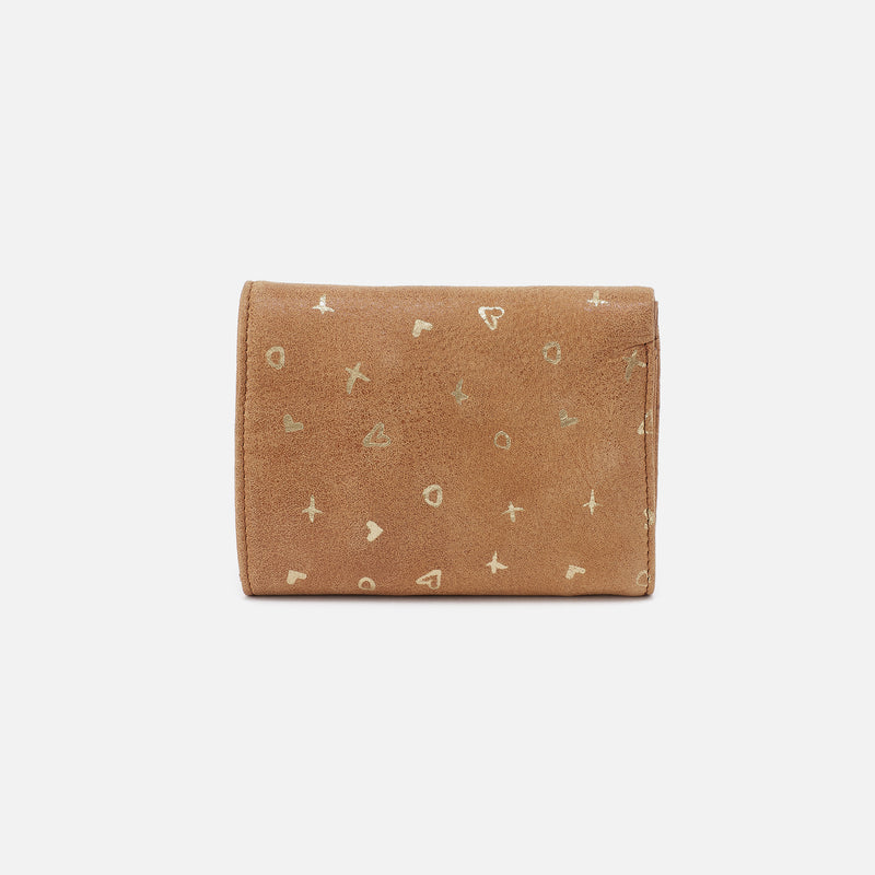Robin Compact Wallet In Buffed Leather - Whiskey