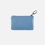 Sentiment Pouch In Polished Leather - Faded Denim
