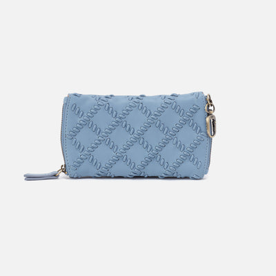 Spark Double Eyeglass Case In Cloud Leather - Bluebell